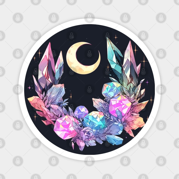 Crystal Moon Magnet by DarkSideRunners